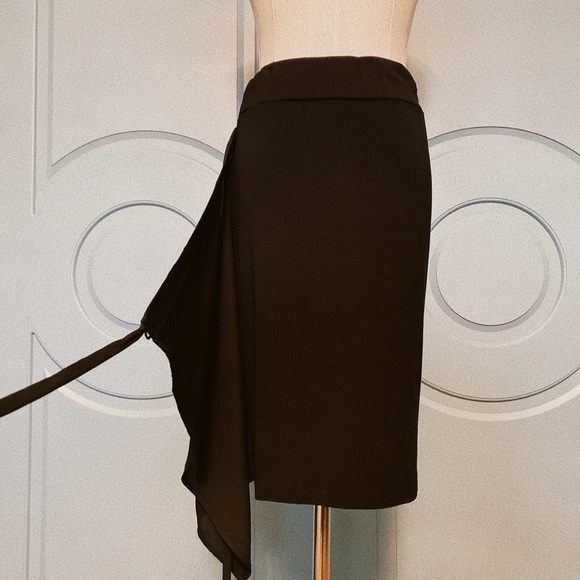 Rudsak Marcelino Black Jersey/Chiffon Skirt Medium - Picture 4 of 11
